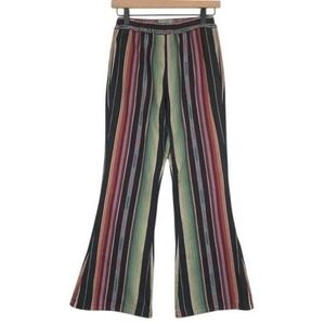 VTG SILVERADO Striped Flare Boho Pants Sz S Multicolor 100% Cotton Festival USA